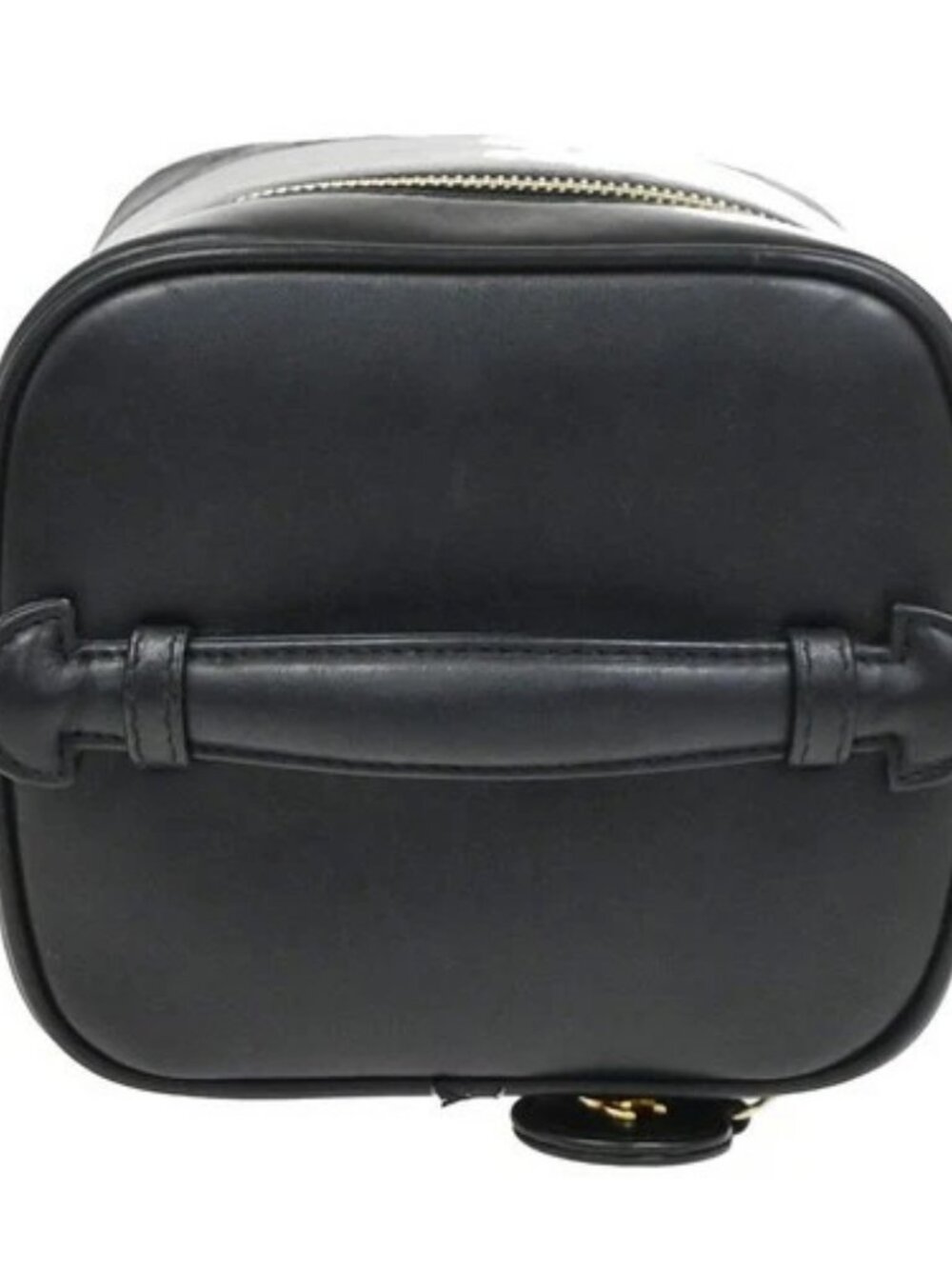 CHANEL CC Logo Bicolore Vanity Hand Bag Leather Black GHW Italy Vintage 95RL973 - Picture 5 of 15